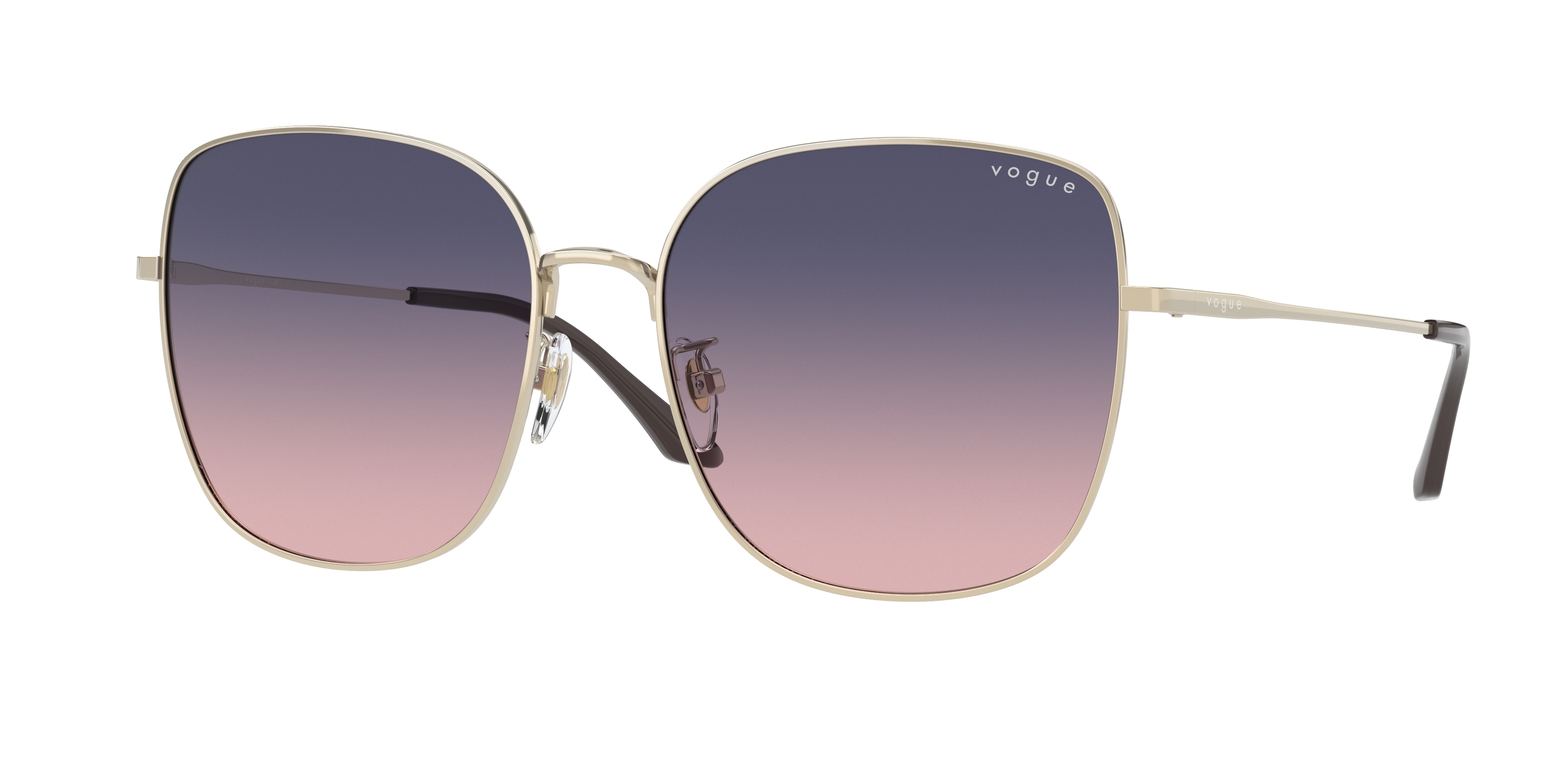 Vogue Eyewear Damen VO4237SD 848/I6 Sonnenbrillen Metall Gold Rosa Quadratisch Normal Schattiert-image